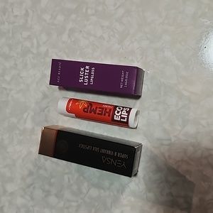 Bundle of lipstick, gloss, balm